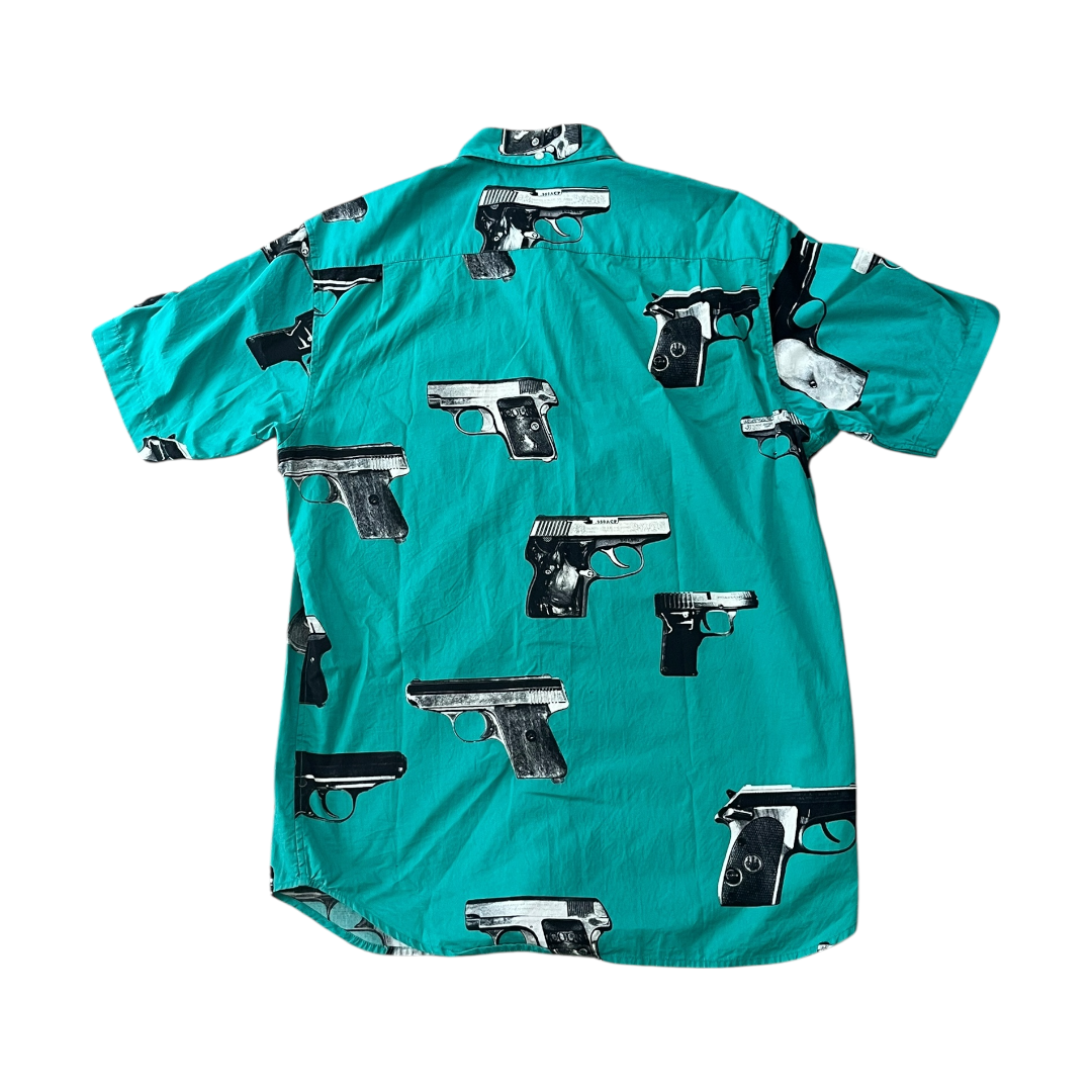 Supreme Guns Button Up Shirt - Teal (Large)