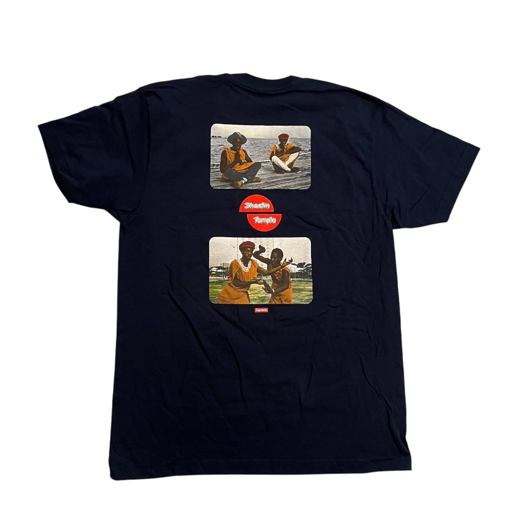 Supreme x Barrington Levy Shaolin Temple T-Shirt - Navy (Large)