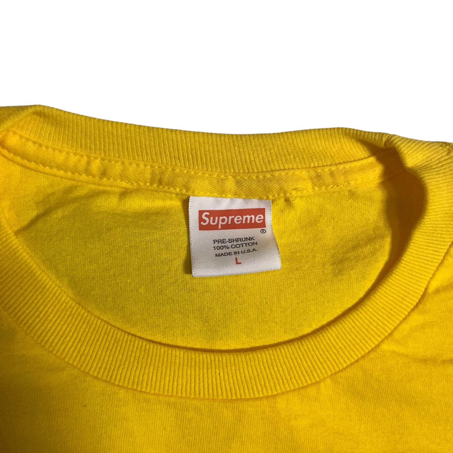 SAMPLE Supreme x KRS One Knowledge Reigns Supreme T-Shirt - Yellow (Large)