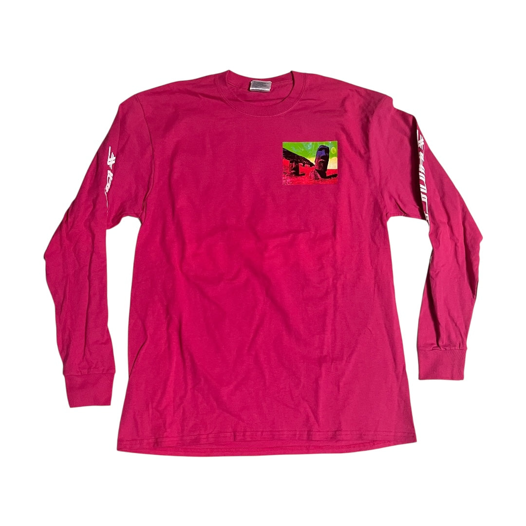 SAMPLE Supreme Easter Island L/S T-Shirt - Pink (Large)