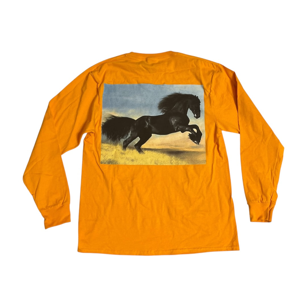 SAMPLE Supreme Stallion Long Sleeve T Shirt - Yellow (Large)