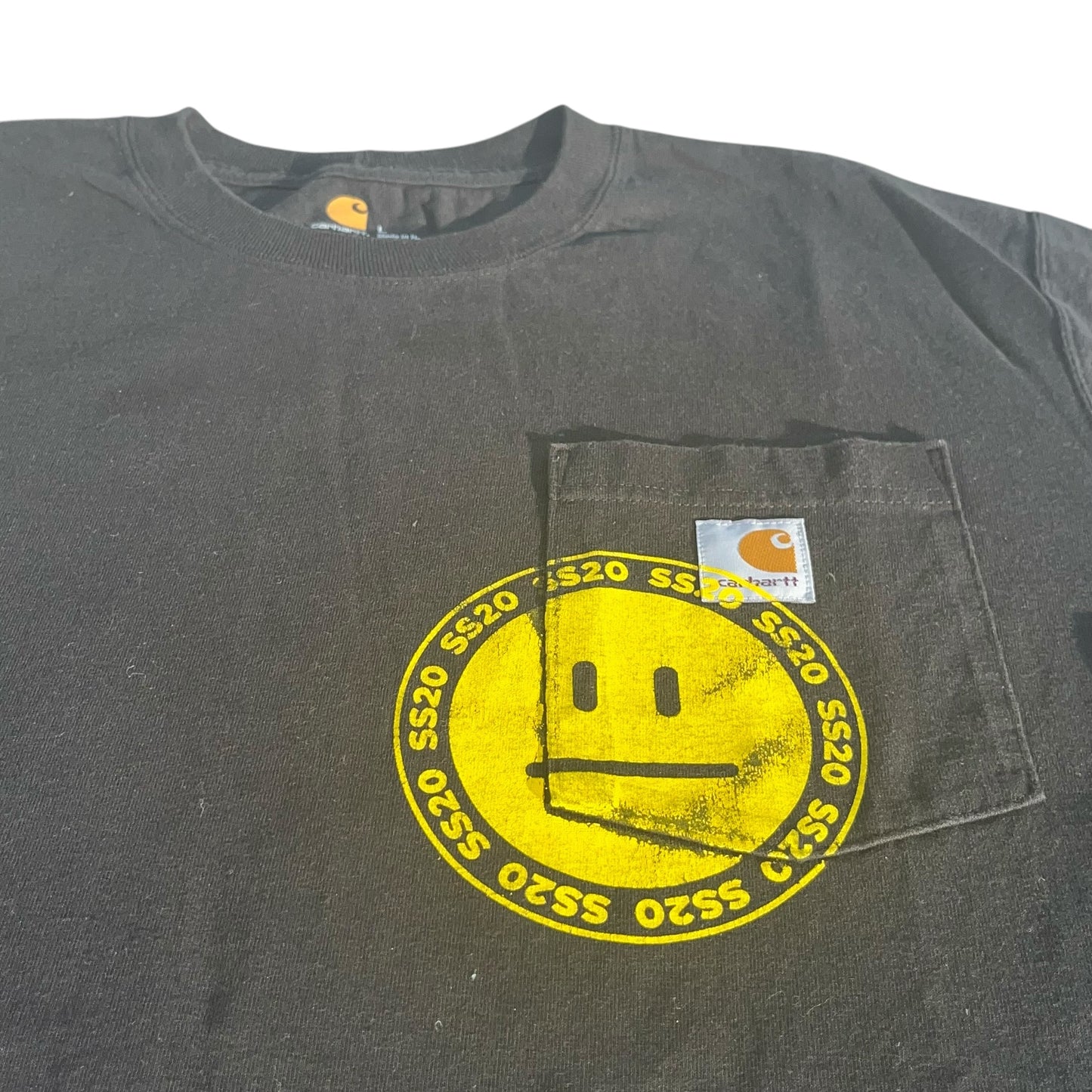 Carhartt Smiley Face Heavyweight Pocket T Shirt (Large)