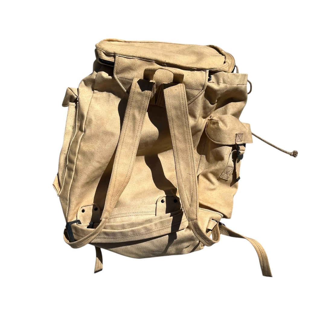 VINTAGE US Army Multi Pocket Canvas Backpack