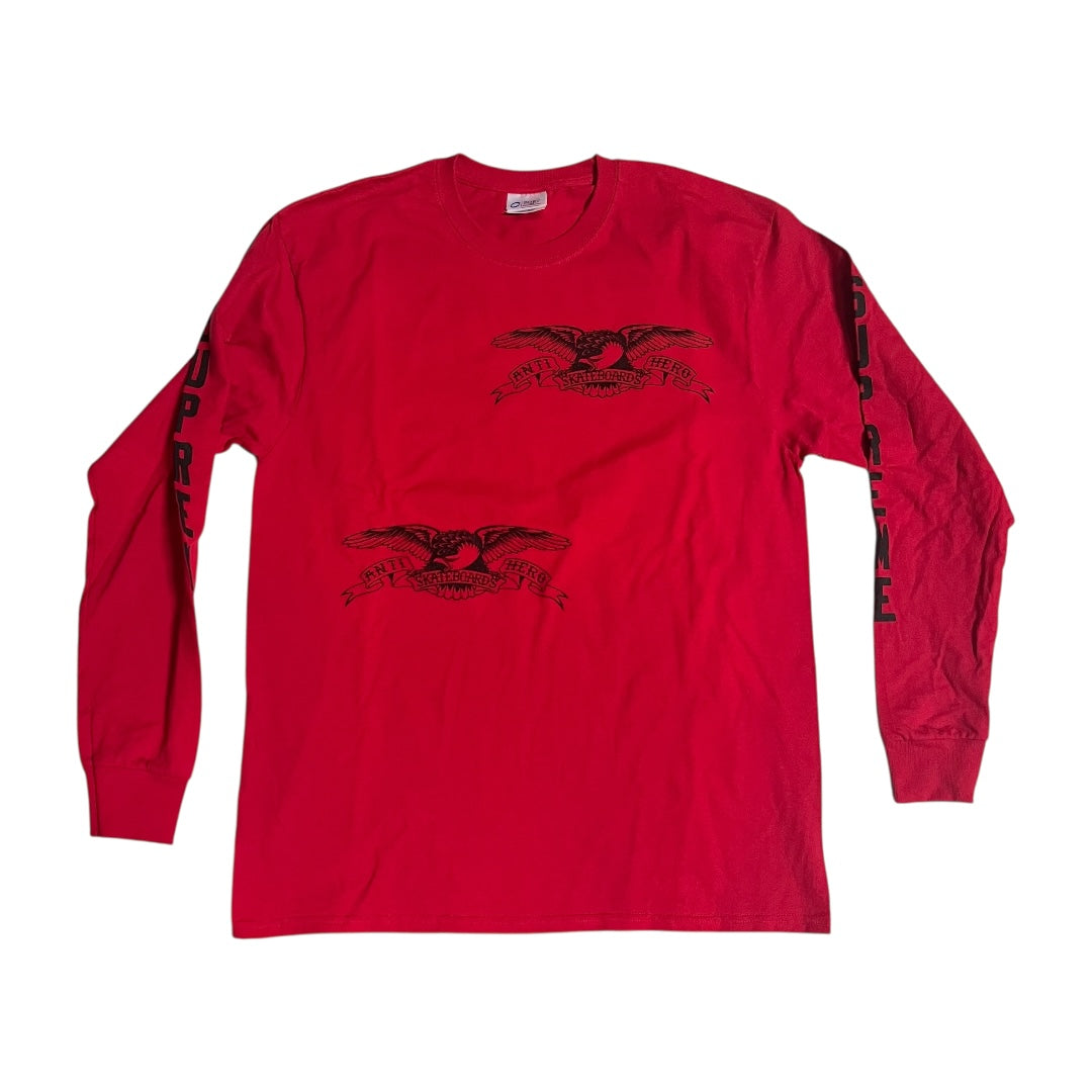 SAMPLE Supreme x ANTI HERO Long Sleeve T-Shirt - Red (Large)