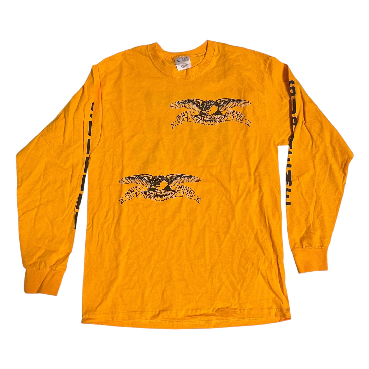SAMPLE Supreme x ANTI HERO Long Sleeve T-Shirt - Yellow (Large)