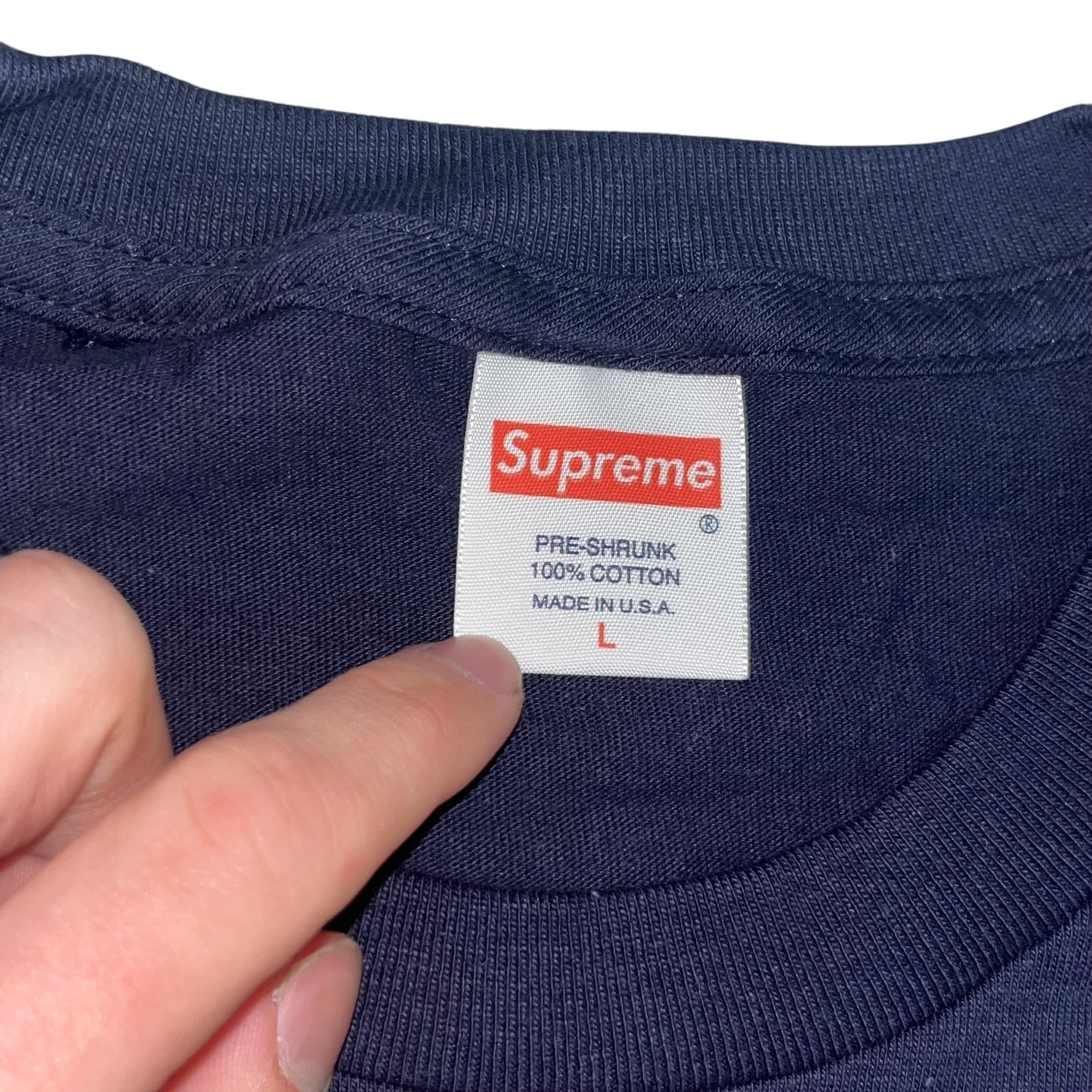 SAMPLE Supreme Kinetic Logo T Shirt - Navy (Large)