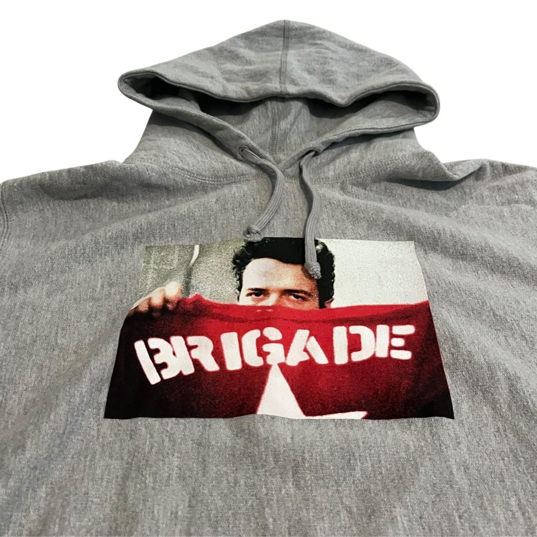 Supreme x The Clash Brigade Hoodie Sweatshirt - Heather Grey (Large)