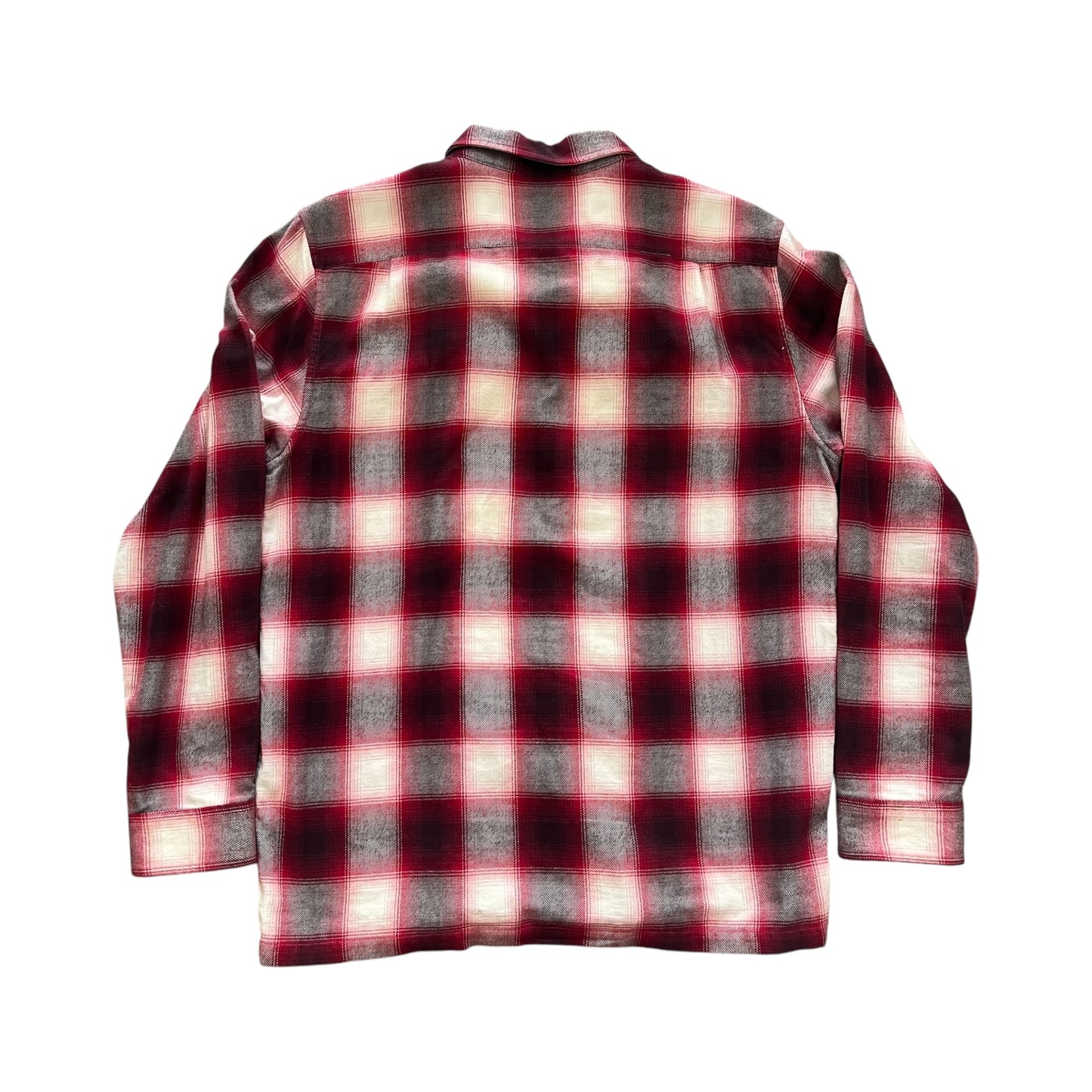 Supreme Shadow Plaid Zip Up Flannel - Red (Large)