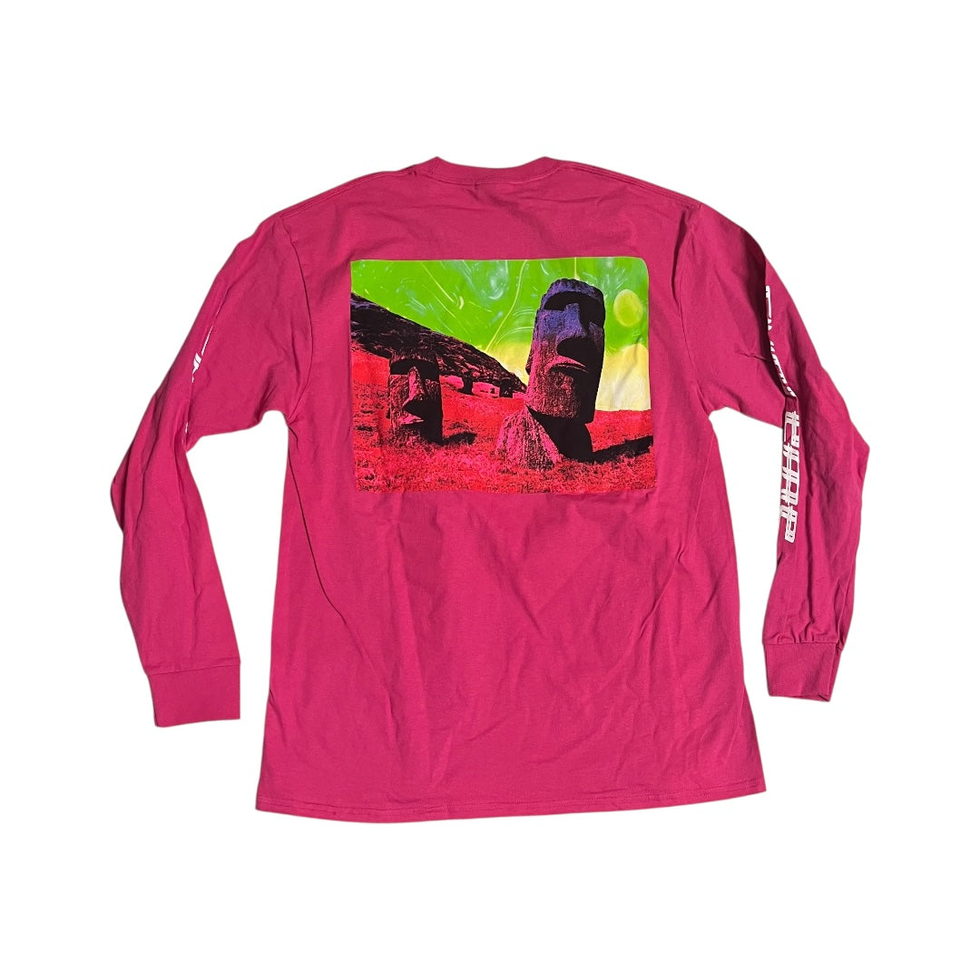 SAMPLE Supreme Easter Island L/S T-Shirt - Pink (Large)