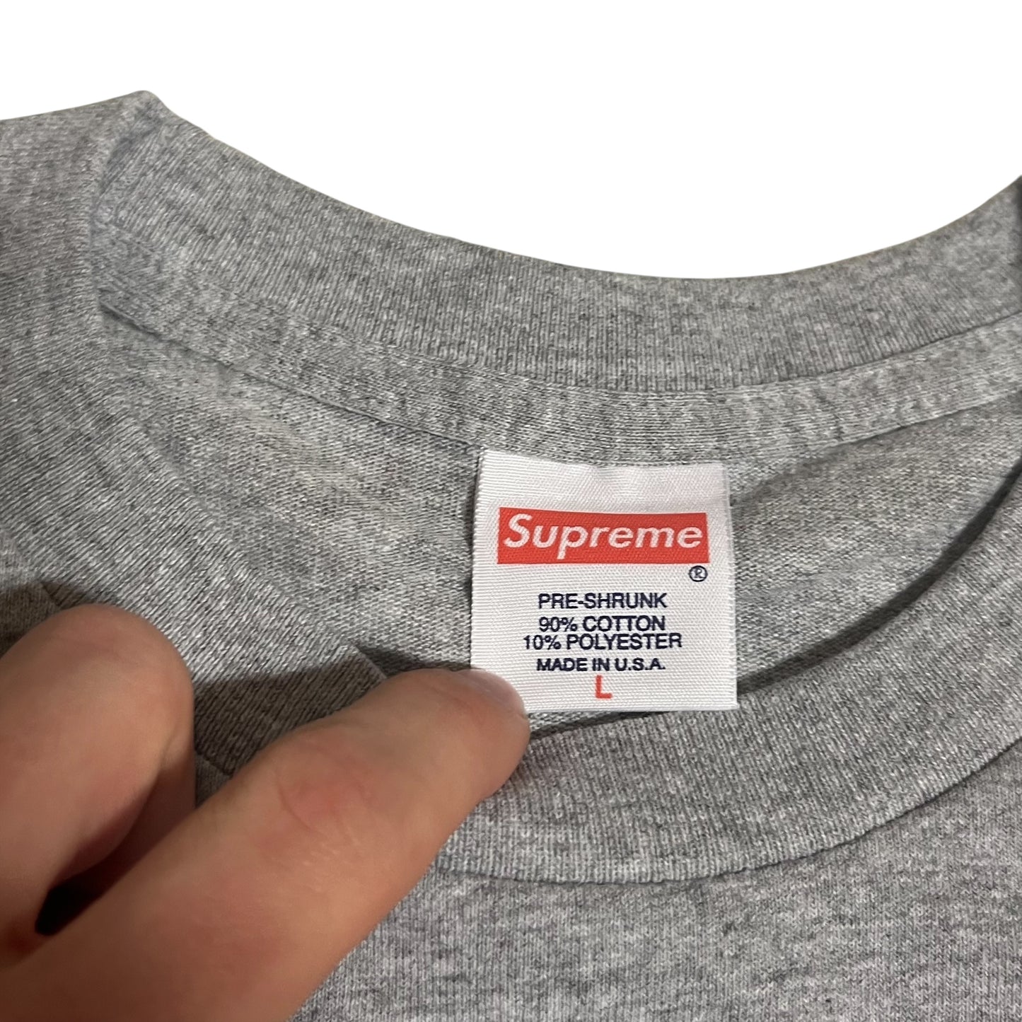 Supreme x ANTIHERO Pocket T Shirt - Heather Grey (Large)