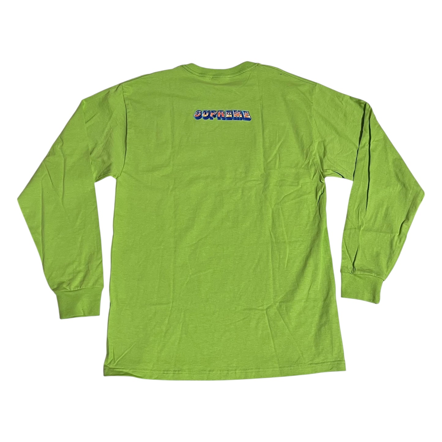 SAMPLE Supreme F The World Long Sleeve T-Shirt - Lime Green (Large)