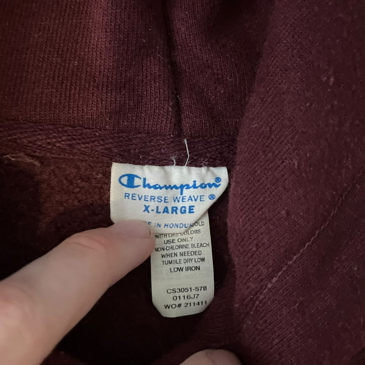 Virginia Tech Champion Reverse Weave Hoodie (XL)