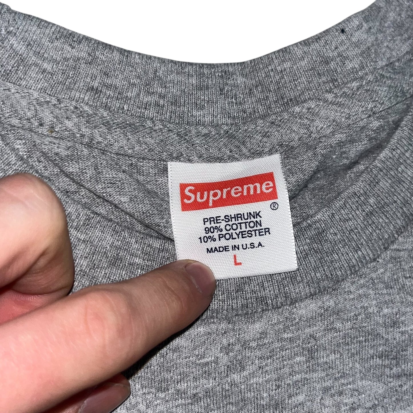 SAMPLE Supreme Kinetic Logo T Shirt - Heather Grey (Large)