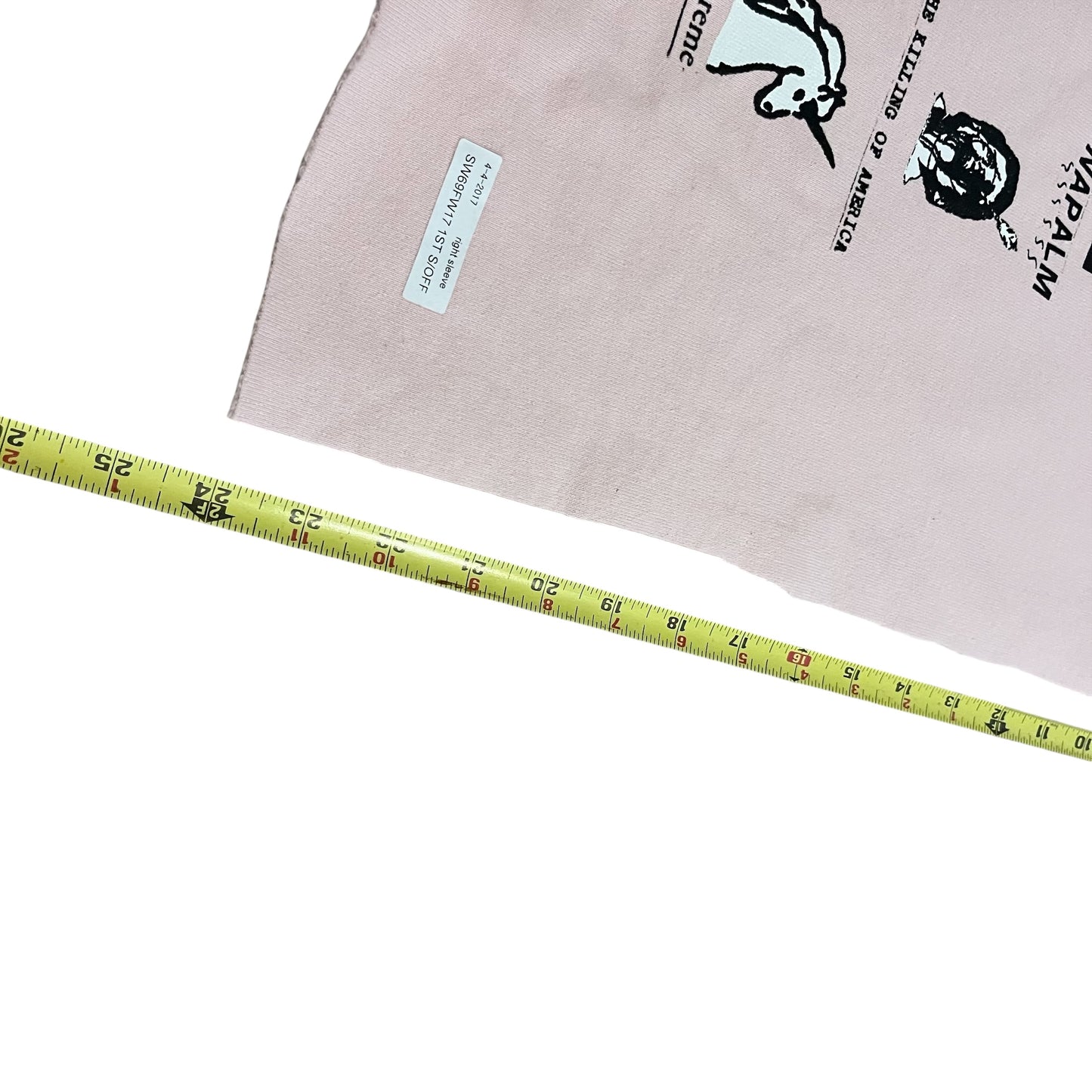 Supreme Menace Test Print Fabric Swatch (Light Pink)