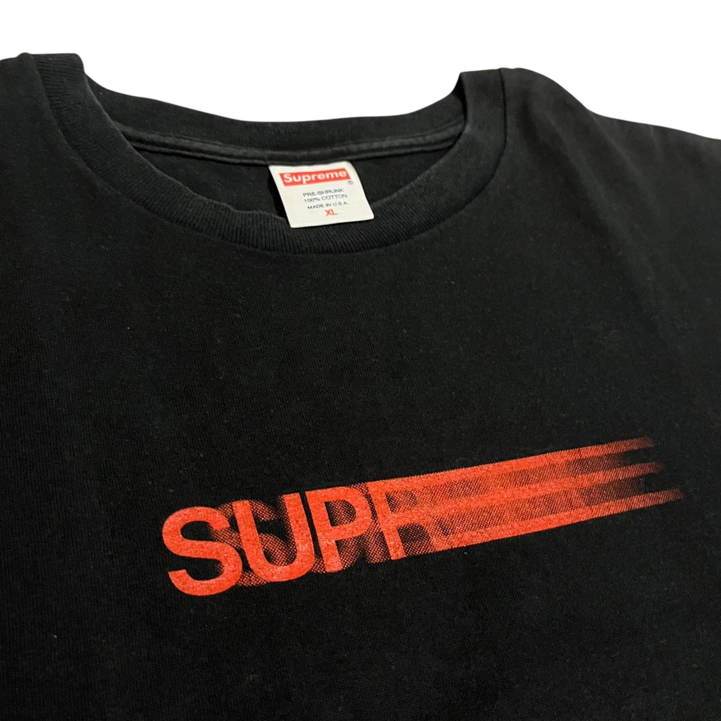 Supreme Motion Logo T Shirt - Black (XL)