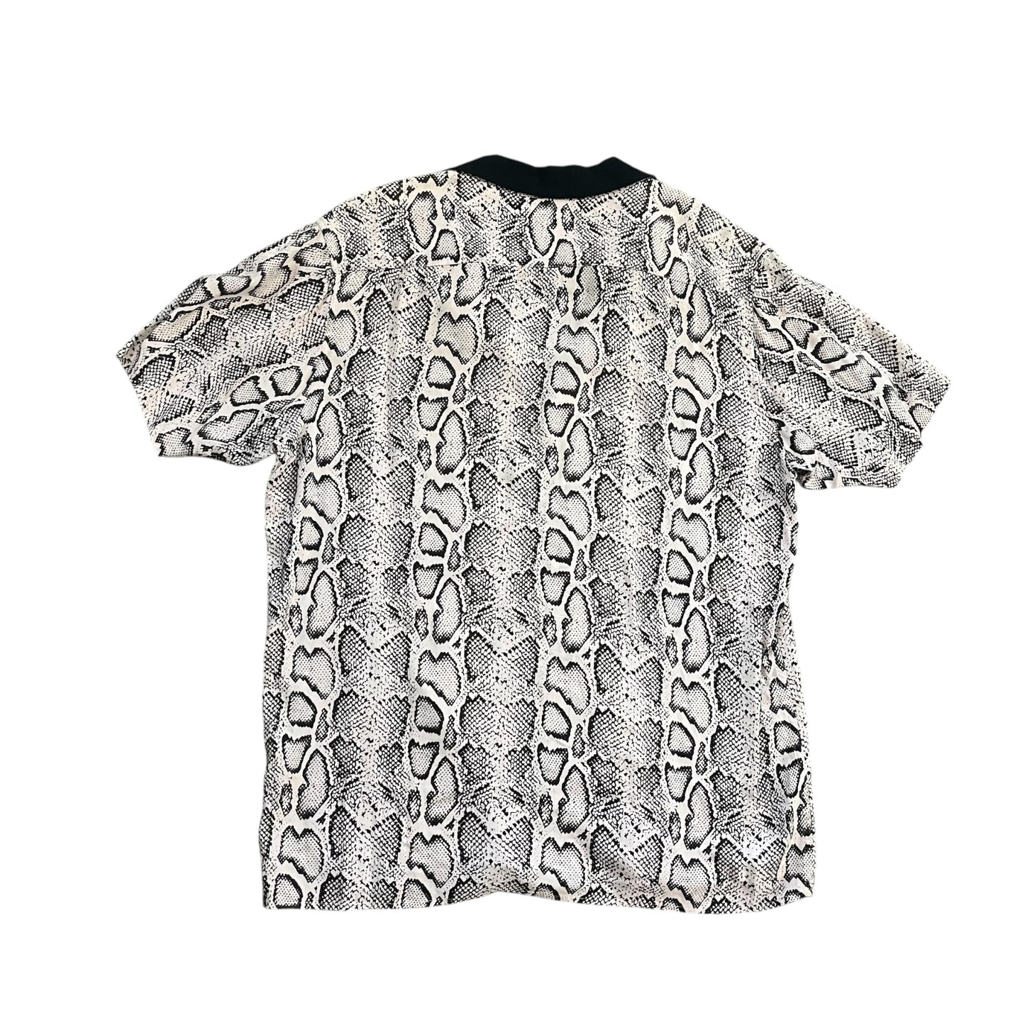 Supreme Snakeskin Rayon Shirt - White / Black (Large)