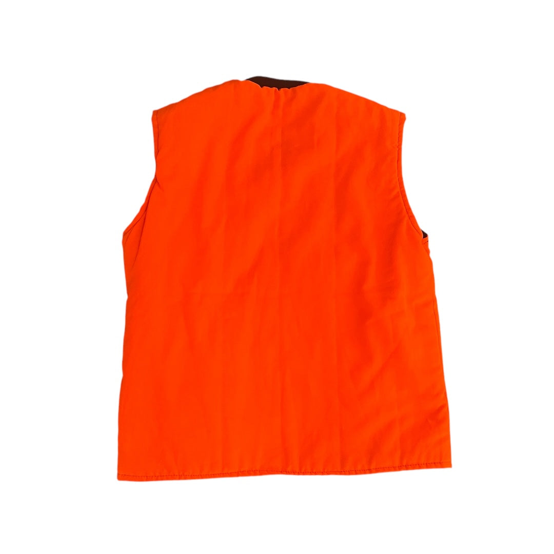 VINTAGE Rebark Reversible Hunting Vest - Tree Camo / Orange (Large)