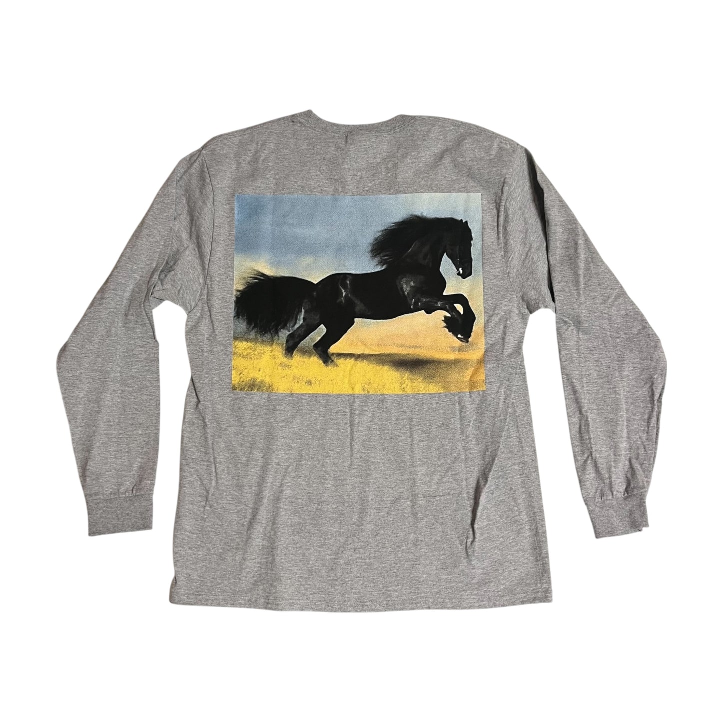 SAMPLE Supreme Stallion Long Sleeve T Shirt - Heather Grey (Large)
