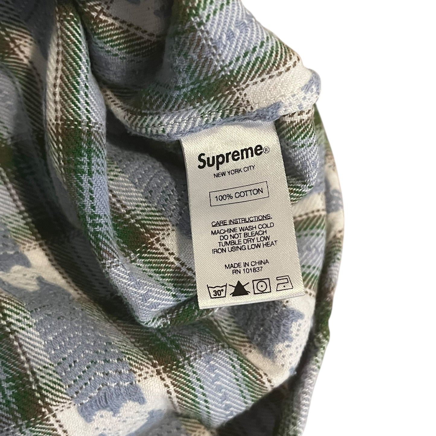 Supreme Hearts Button Down Flannel - Green (Large)