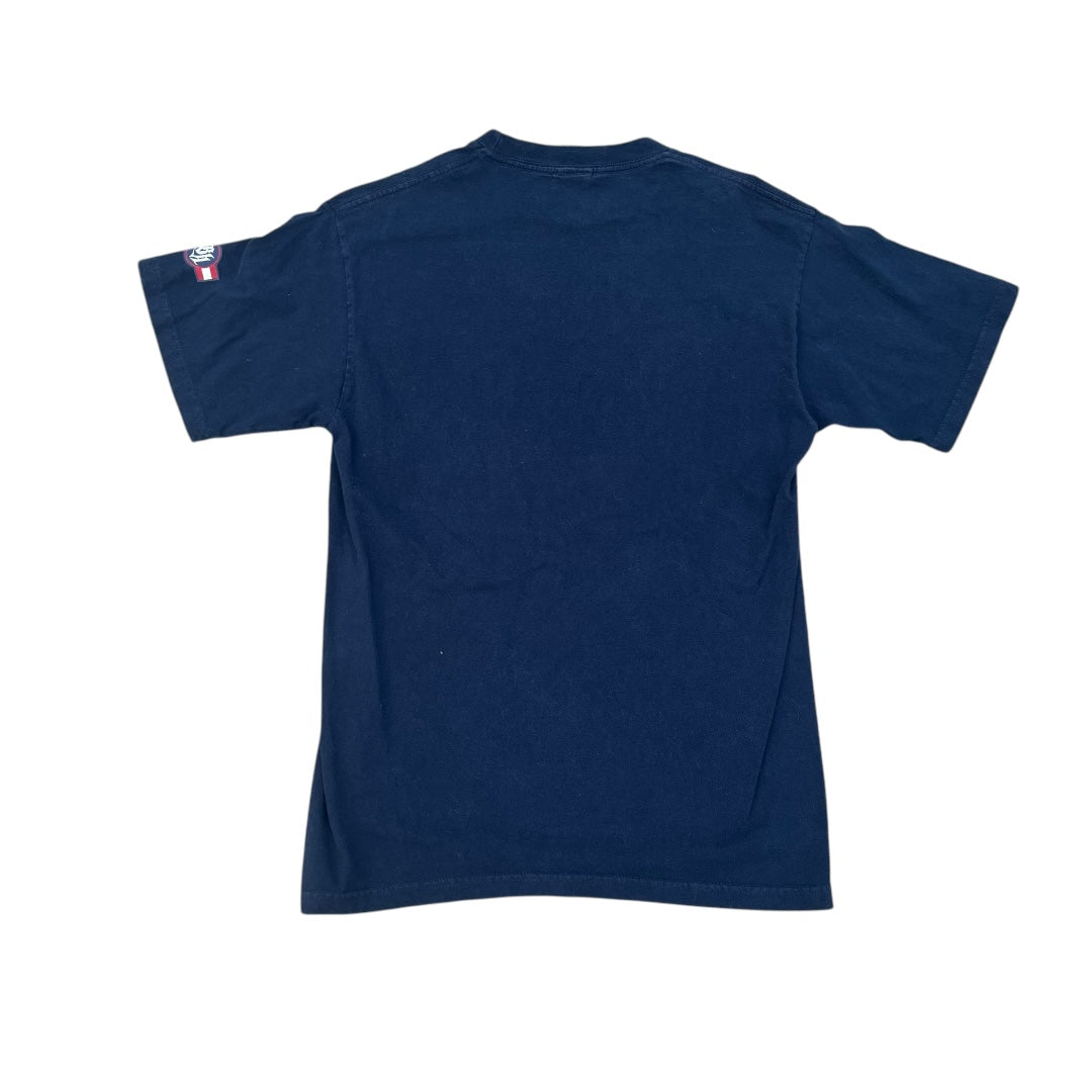 VINTAGE Bullhead Flocked Print T-Shirt (Large)