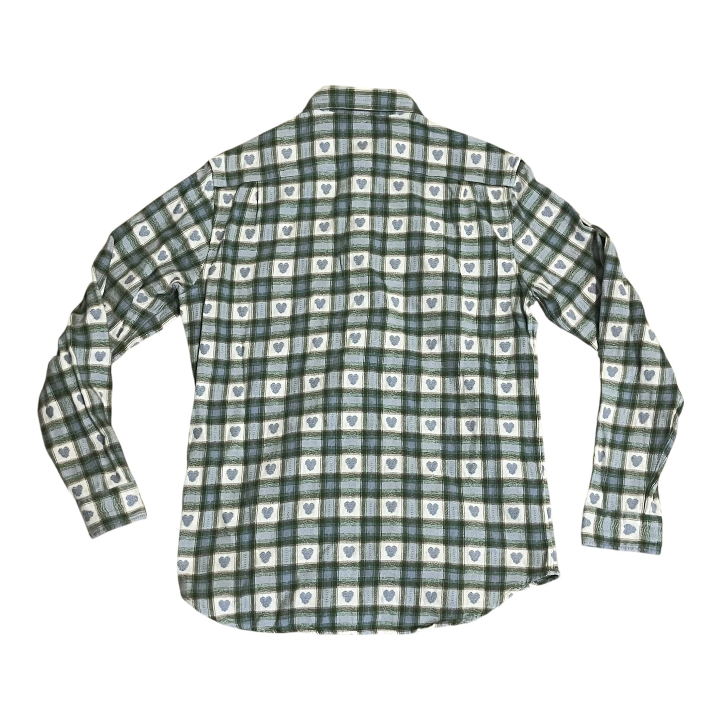 Supreme Hearts Button Down Flannel - Green (Large)