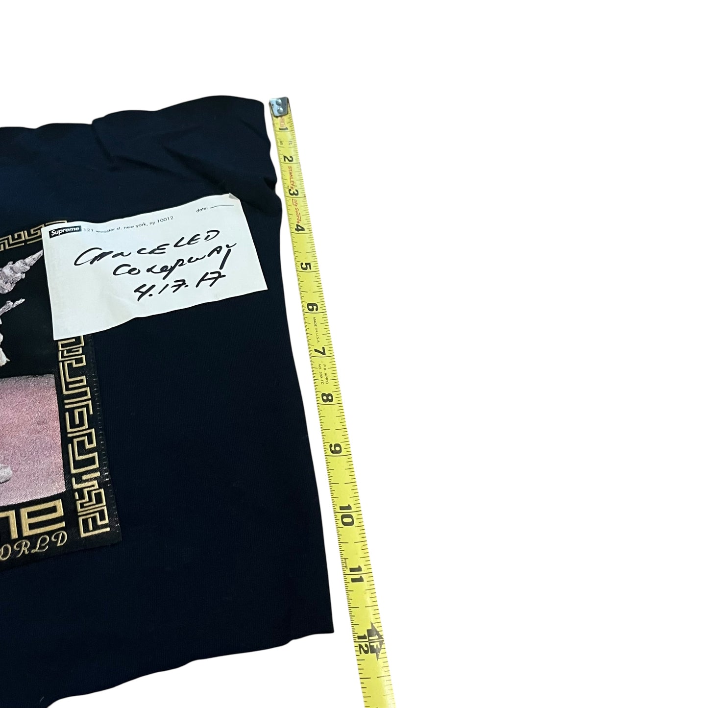SAMPLE Supreme "Best in the World" Sample Test Print Fabric Swatch - Navy (FW17)