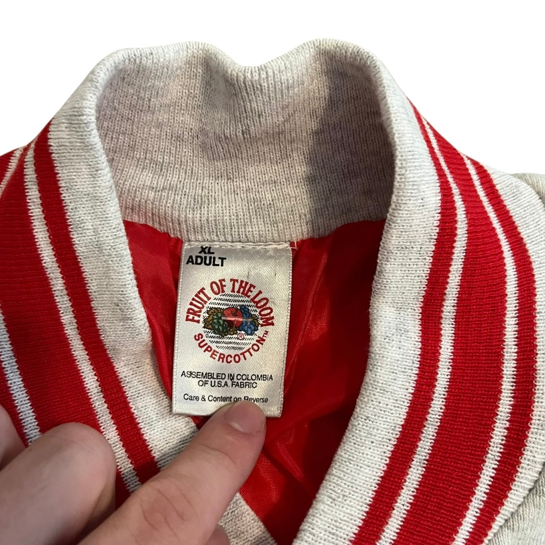 VINTAGE Fruit of the Loom Fleece Varsity Jacket (XL)