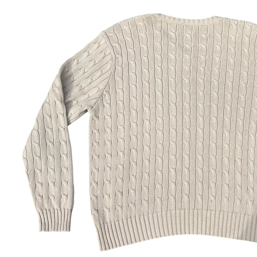 VINTAGE Polo Ralph Lauren Cable Knit V Neck Sweater (Large)