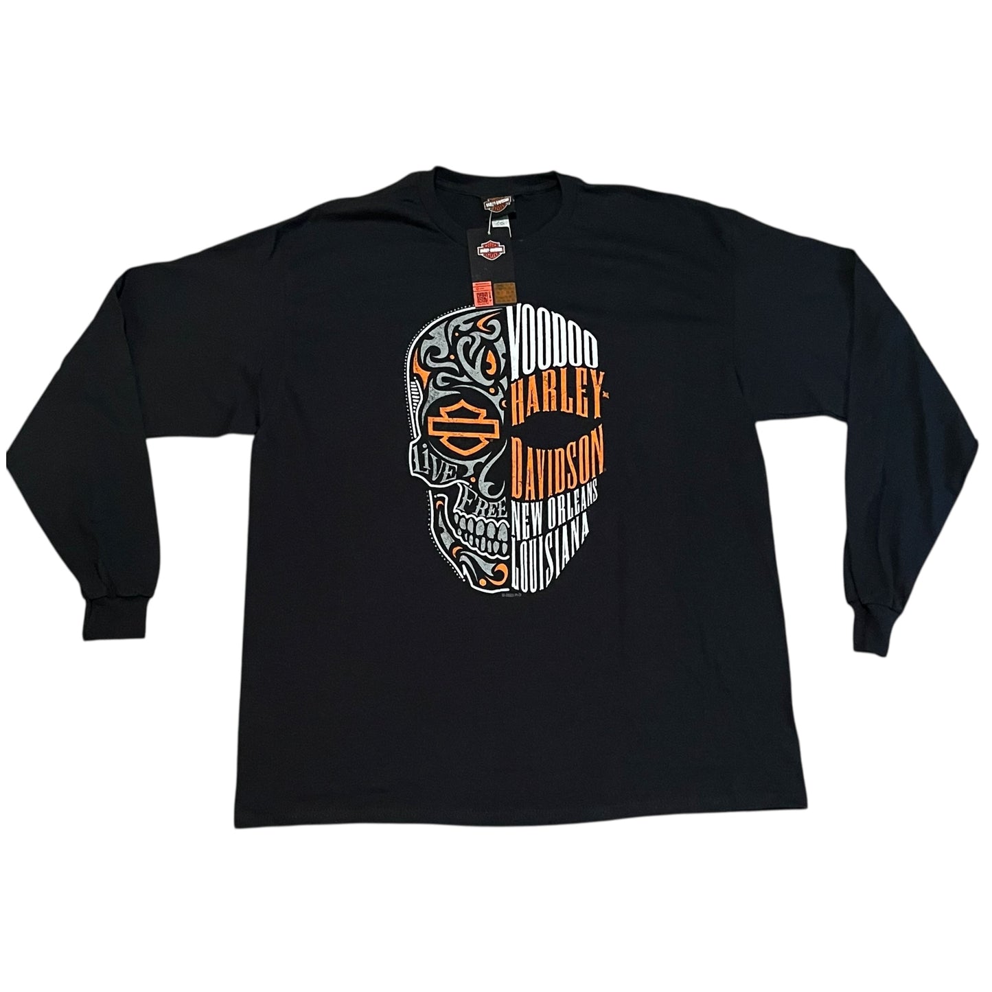 VINTAGE Harley Davidson New Orleans Long Sleeve T Shirt (XL)