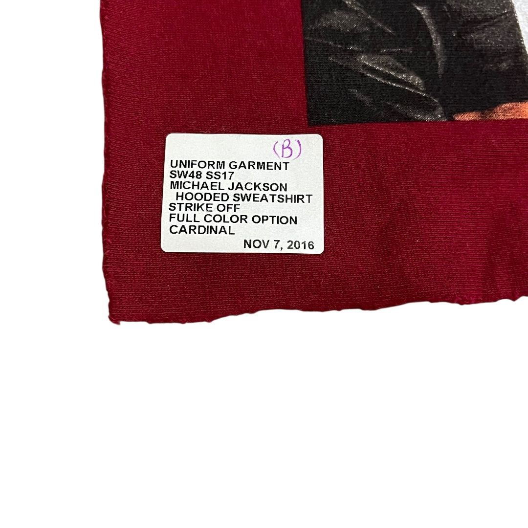 Supreme x Michael Jackson Test Print Fabric Swatch (Cardinal)
