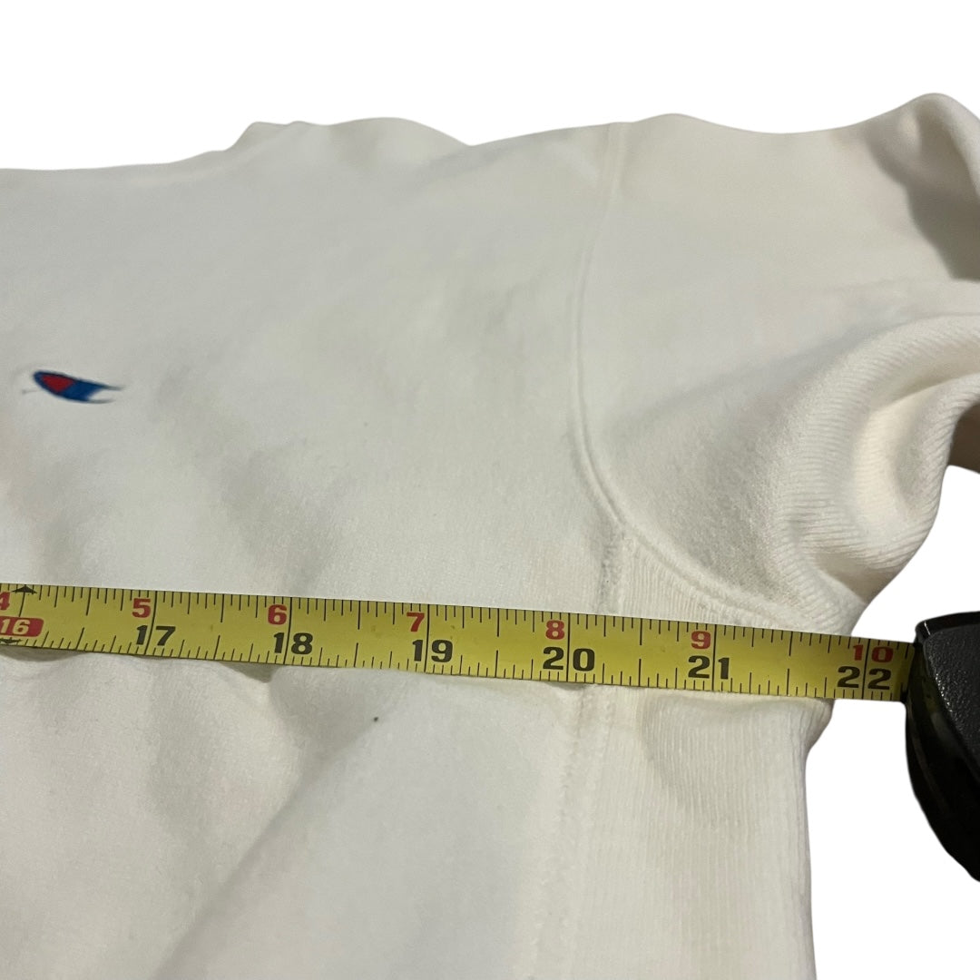 VINTAGE 1990s Champion Reverse Weave Logo Sweatshirt - White (XL)