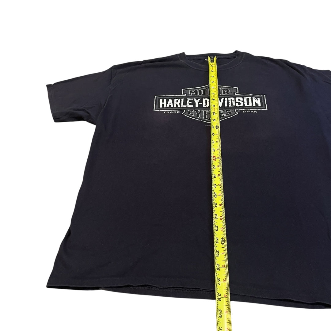 VINTAGE Harley Davidson Grey Logo T Shirt (Large)