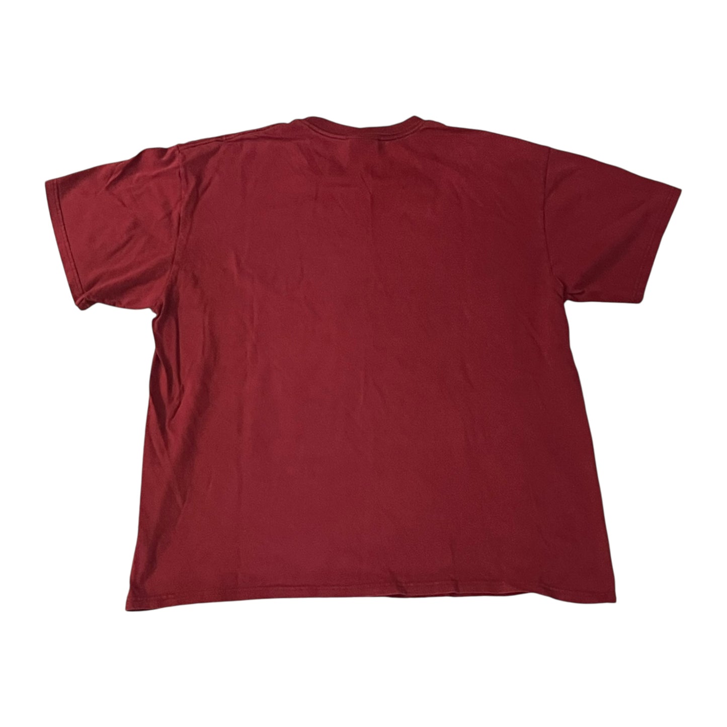 VINTAGE Nike Embroidered Swoosh T-Shirt - Maroon (Large)