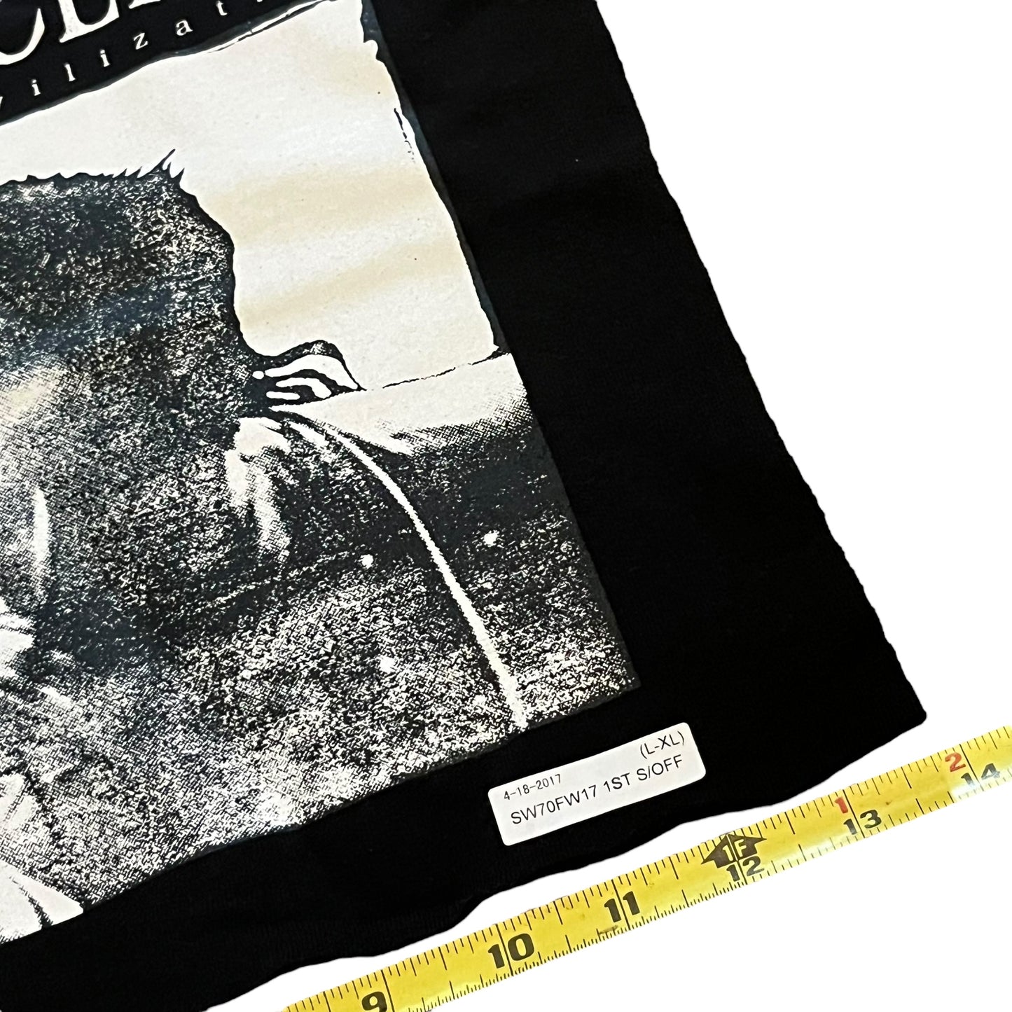 SAMPLE Supreme The Decline of Western Civilization Sample Test Print Fabric Swatch - Black (FW17)