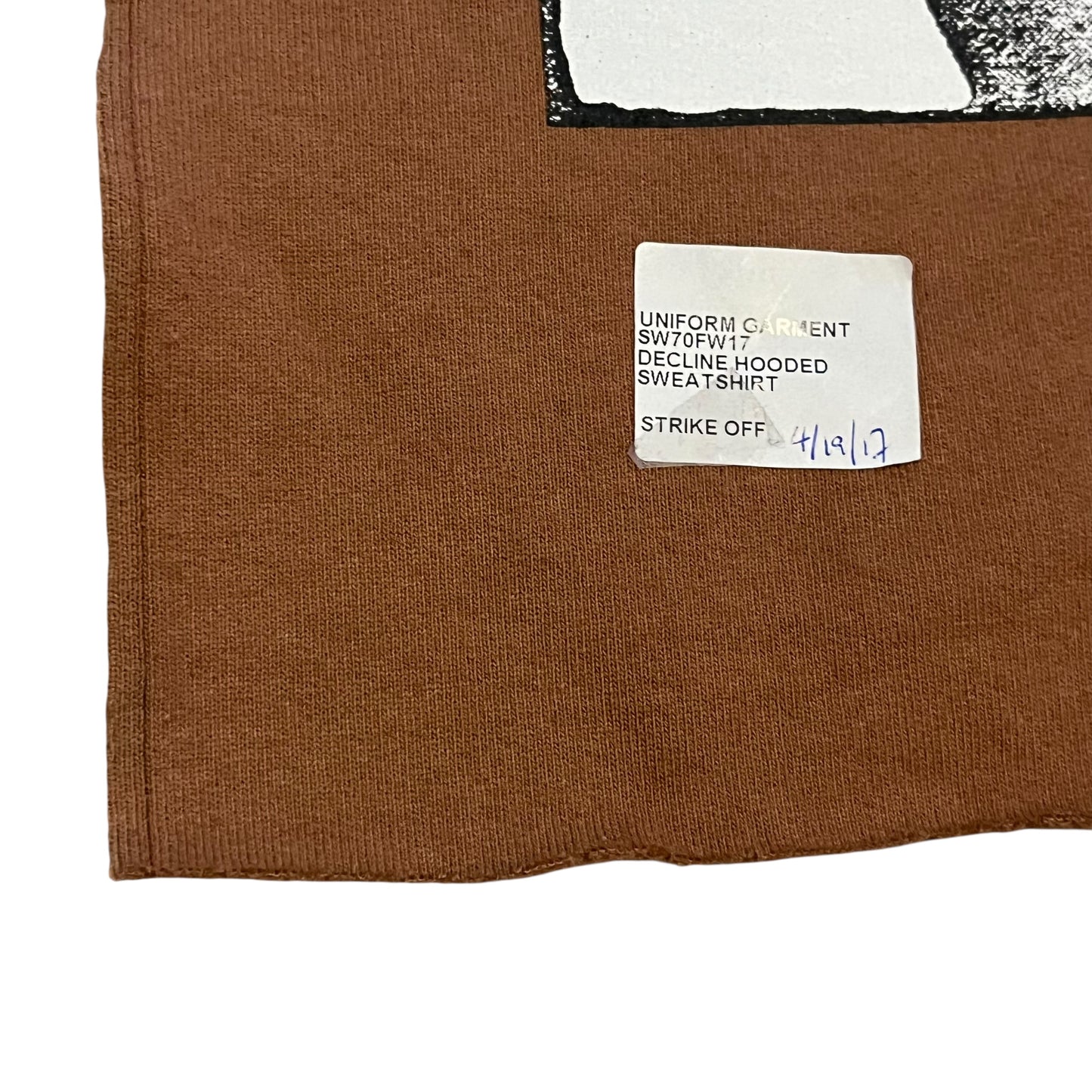 SAMPLE Supreme The Decline of Western Civilization Sample Test Print Fabric Swatch - Brown (FW17)