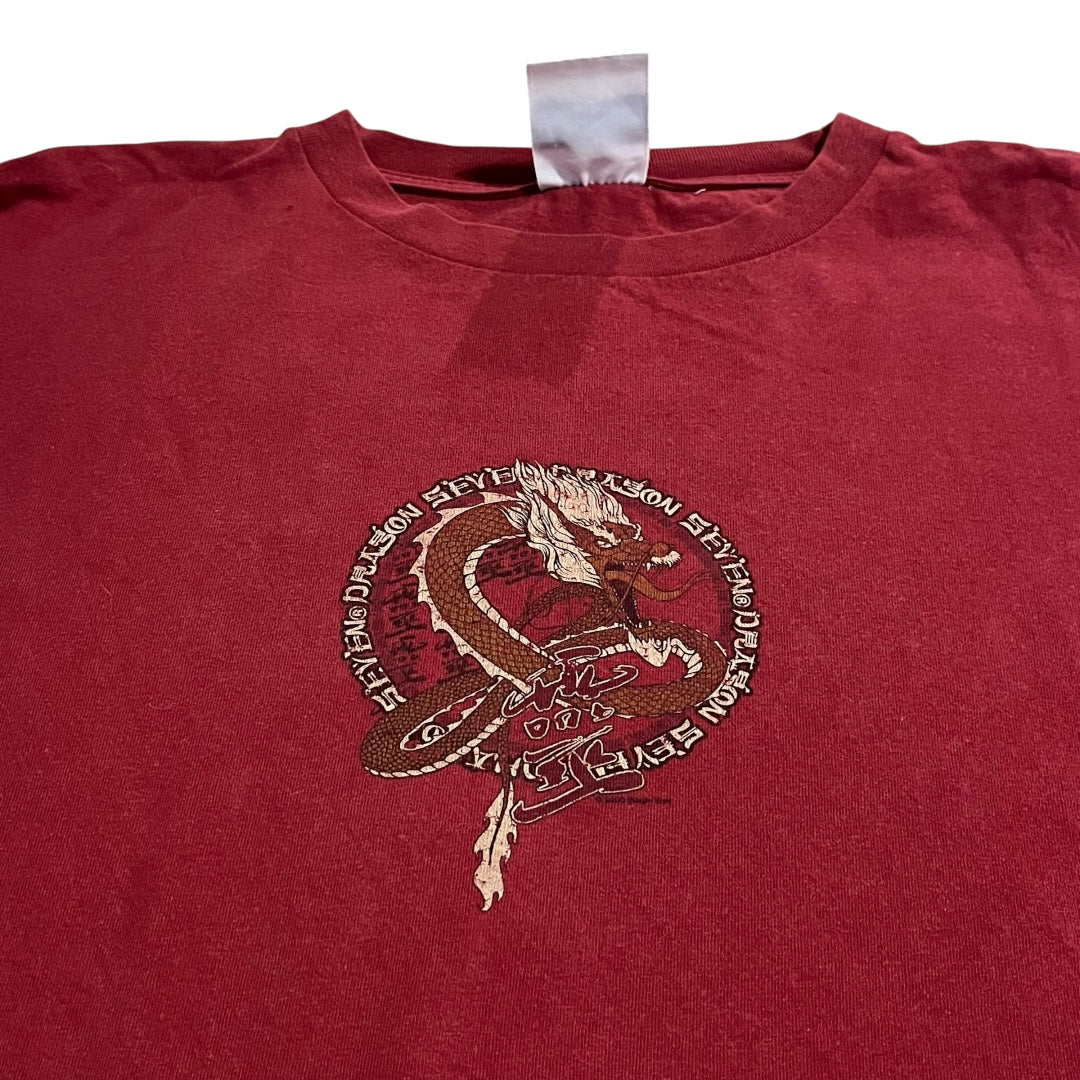 VINTAGE Bugle Boy Seven Dragon Long Sleeve T Shirt (2XL)