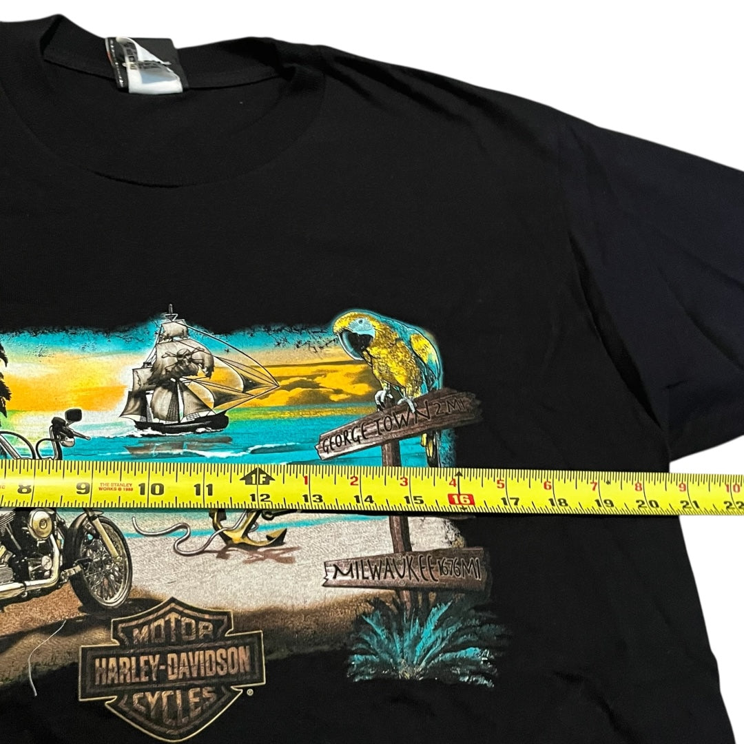 VINTAGE Harley Davidson Grand Cayman T Shirt (Large)