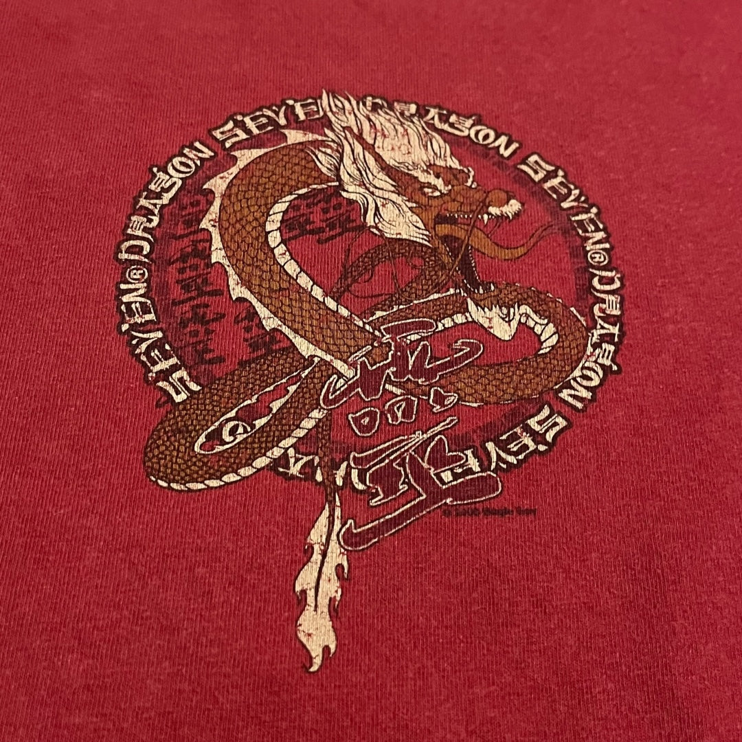 VINTAGE Bugle Boy Seven Dragon Long Sleeve T Shirt (2XL)