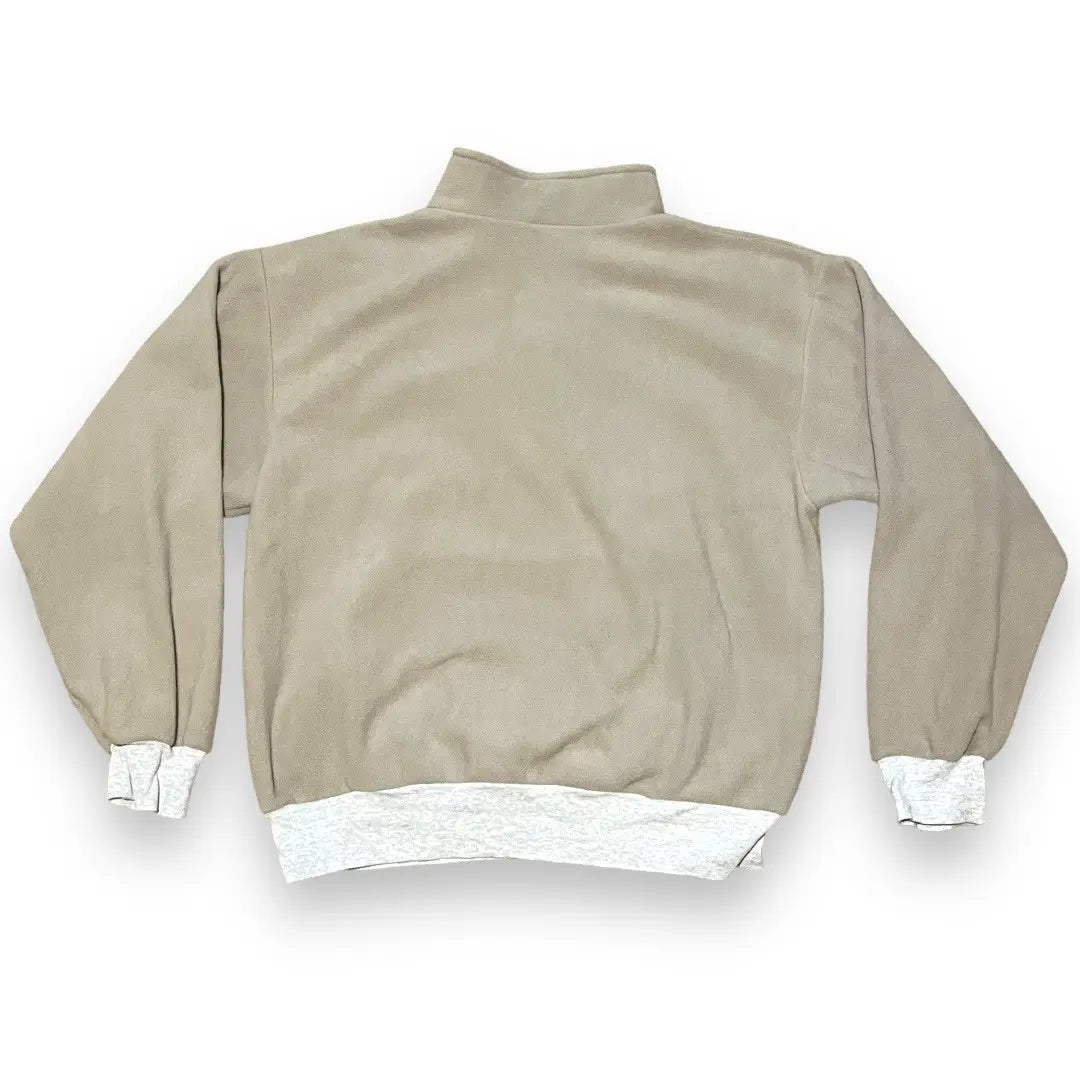 Los Angeles Apparel Quarter Zip Polar Fleece - Beige (Large)