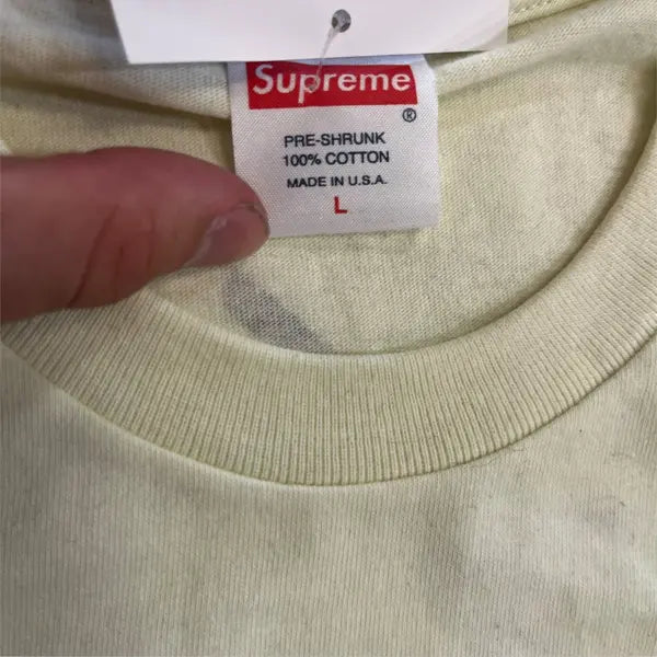 SAMPLE Supreme x Toshio Maeda Overfiend Date T-Shirt - Pale Yellow (Large)