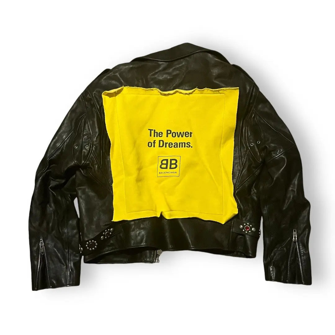 Balenciaga Biker Leather Jacket The Power of Dreams - AW18 (size 48)