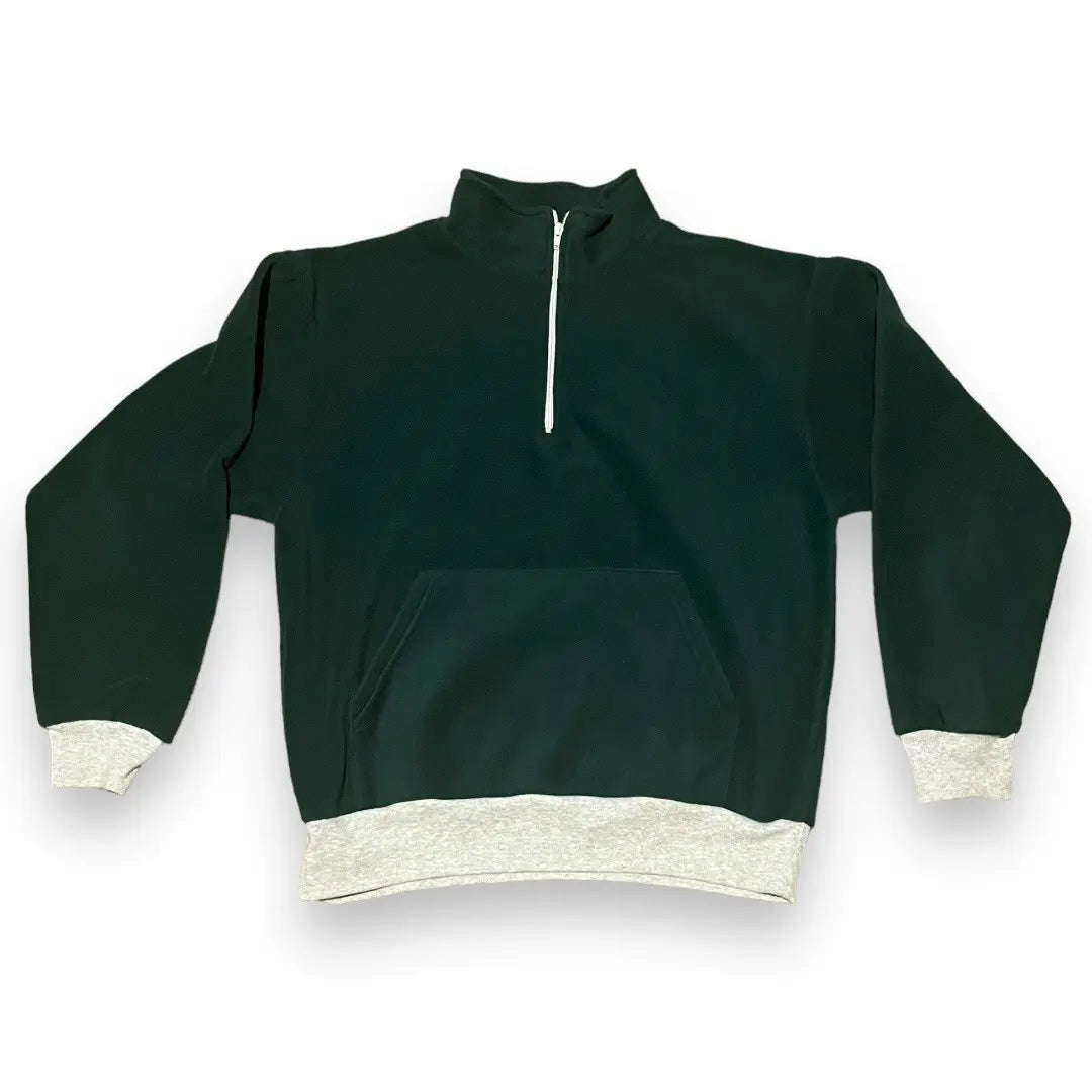 Los Angeles Apparel Quarter Zip Polar Fleece - Green (Large)