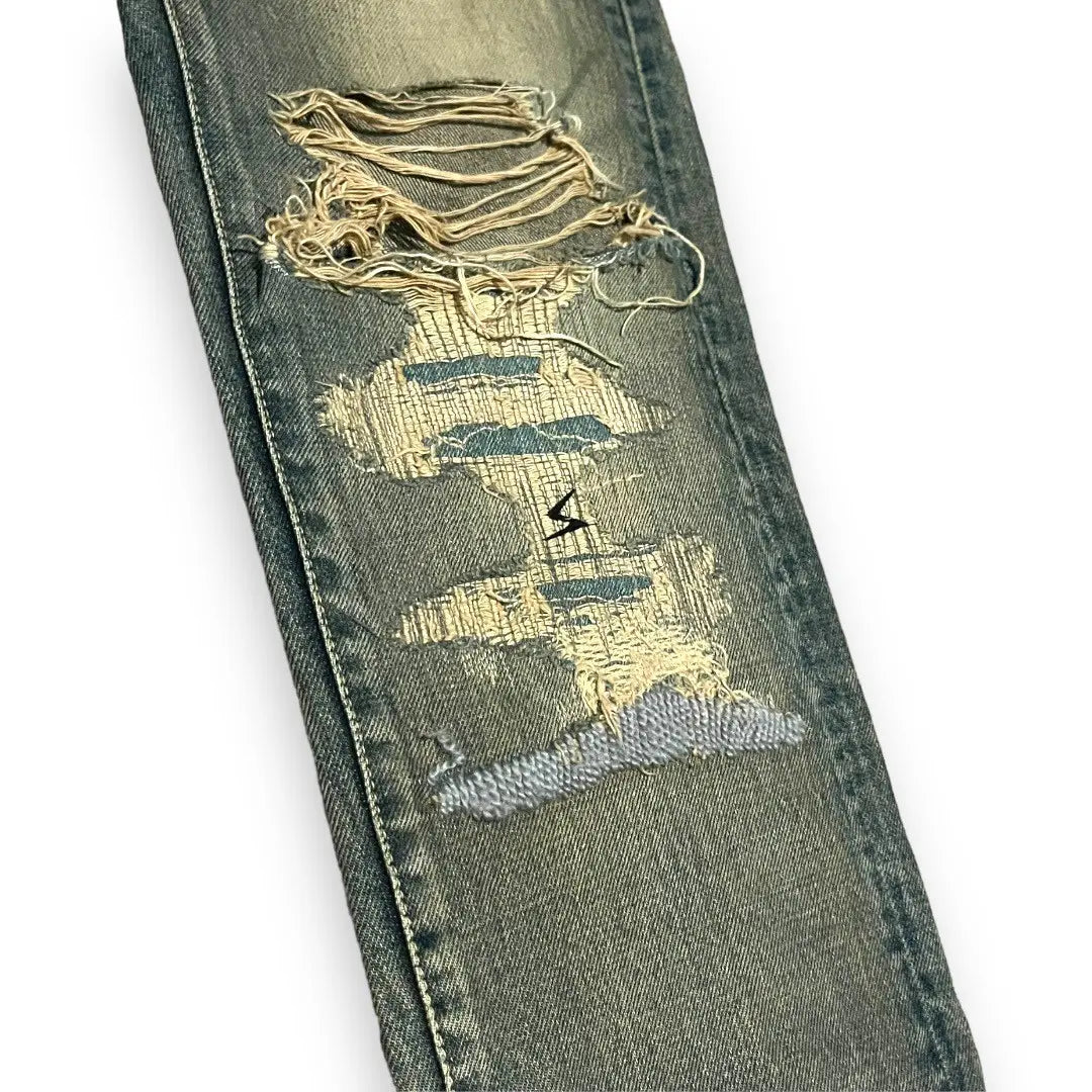 Undercover 68 Grey Yarn Denim Jeans 2010 ZoZoTown - Size 3