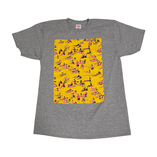 Supreme Beach T Shirt - Heather Grey