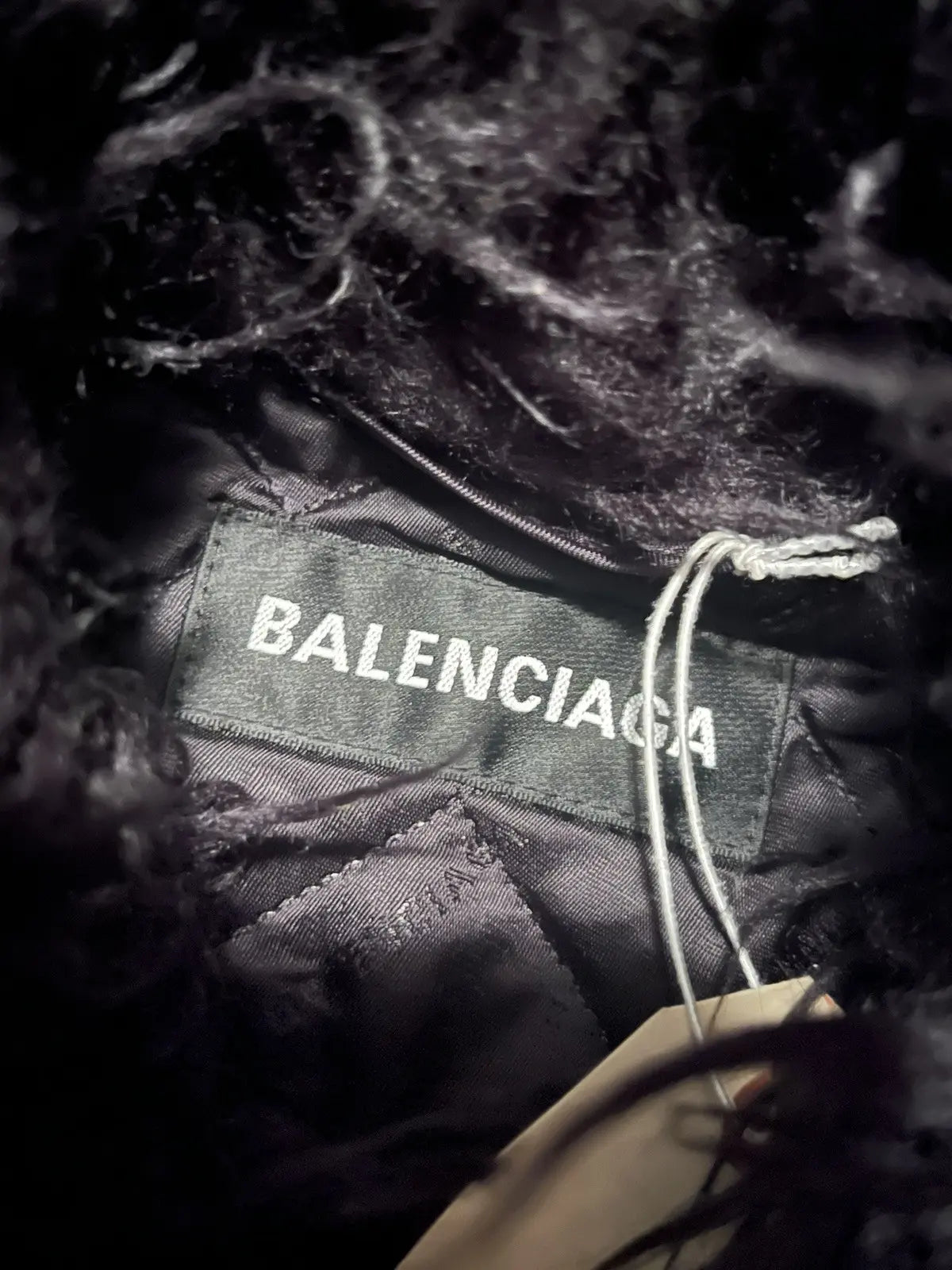 Balenciaga Faux Fur Cropped High Neck Bomber Jacket - AW20 (size 50)