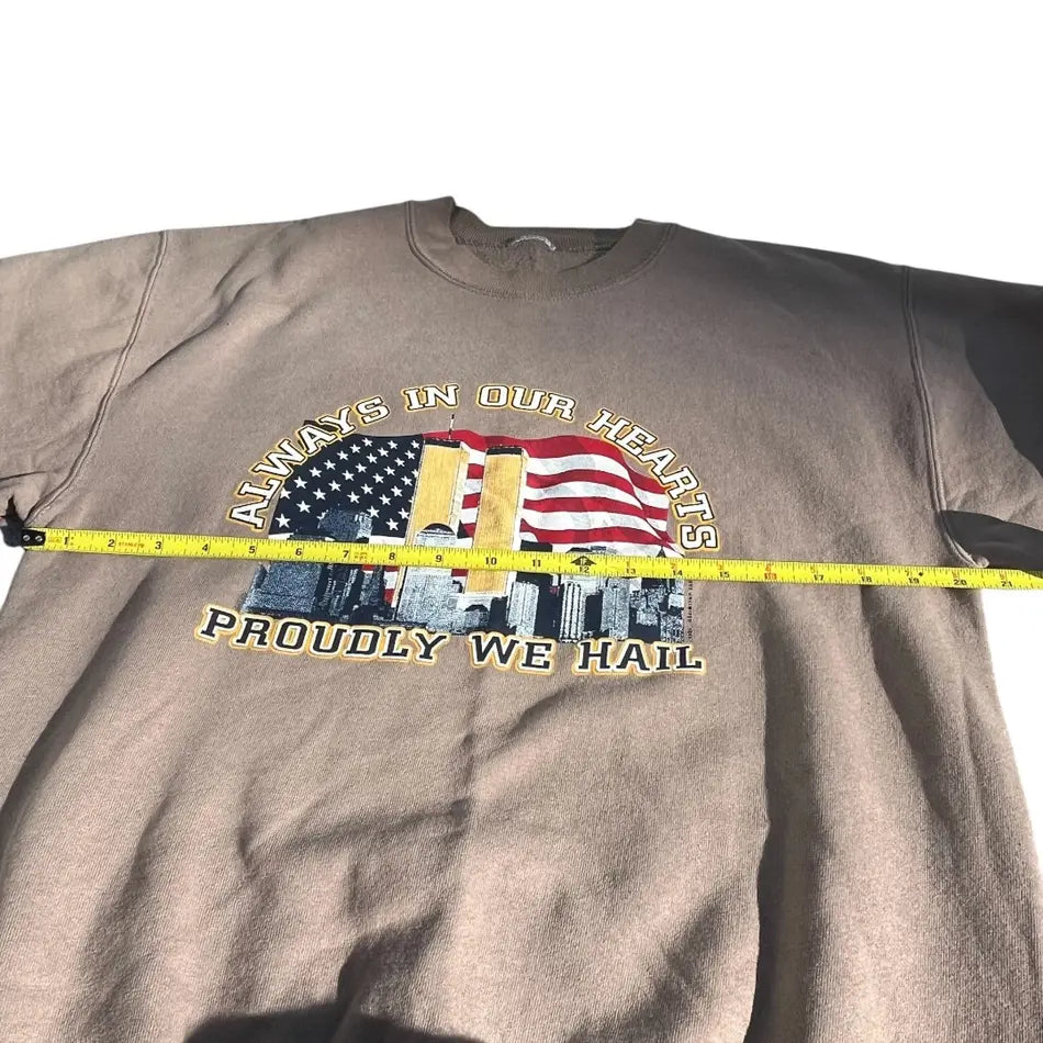 VINTAGE Jerzees Never Forget 9/11 Sweatshirt (Large)