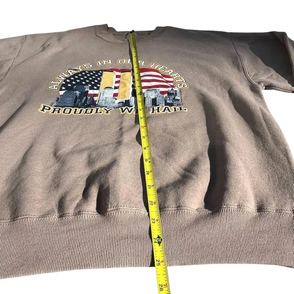 VINTAGE Jerzees Never Forget 9/11 Sweatshirt (Large)