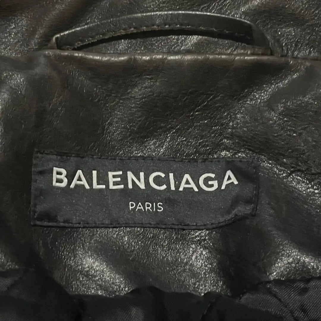 Balenciaga Biker Leather Jacket The Power of Dreams - AW18 (size 48)