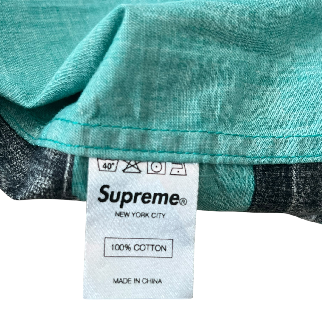 Supreme Guns Button Up Shirt - Teal (Large)