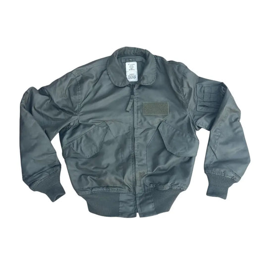 VINTAGE Alpha Industries USAF Flyers Jacket - Grey / Green (Medium)